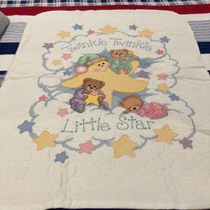 NEW.  CROSS STITCH BABY BLANKET